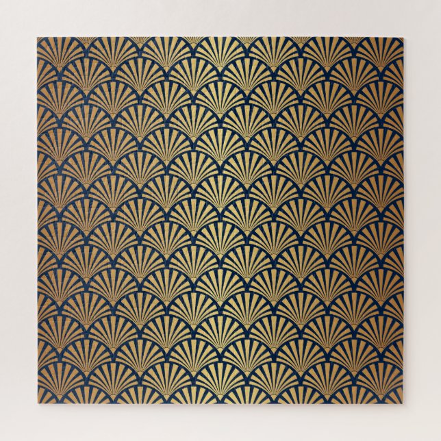 Puzzle Gradiente dorado: Art Deco sin foco (Vertical)