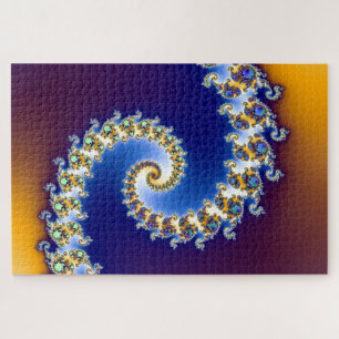 Puzzle Gradiente fractal espiral abstracto
