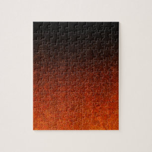 Puzzle Gradiente Naranja de caída y Purpurina negro