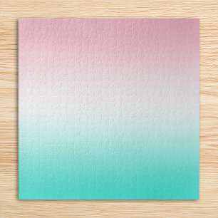 Puzzle Gradiente Turquesa y Blanco Rosa
