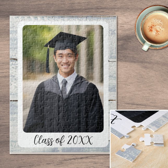 Puzzle Graduación de fotografía personalizado (Custom Photo Class of 20xx Graduation Jigsaw Puzzle)