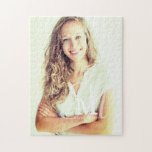 Puzzle Graduación fotográfica de Personalizado de clase m<br><div class="desc">El diseño se compone de un monograma multicapa. Añadir una foto personalizado y el año de clase. Se ha aplicado el filtro. Disponible aquí: http://www.zazzle.com/store/selectpartysupplies</div>