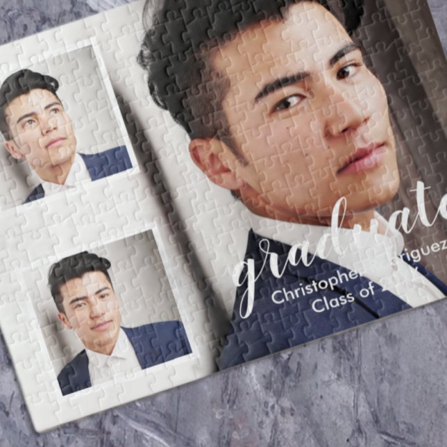 Puzzle Graduación moderna con 3 fotos (Subido por el creador)
