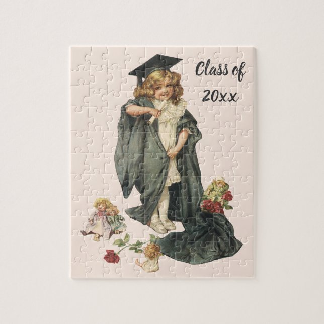 Puzzle Graduación Vintage, ¡Felicitaciones Graduados! (Vertical)