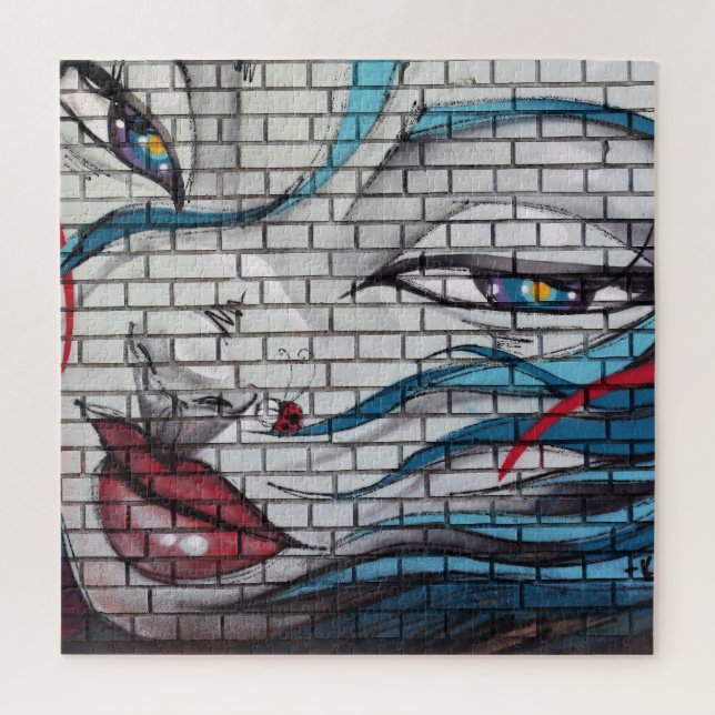 Puzzle Graffiti Chica asiático (Vertical)