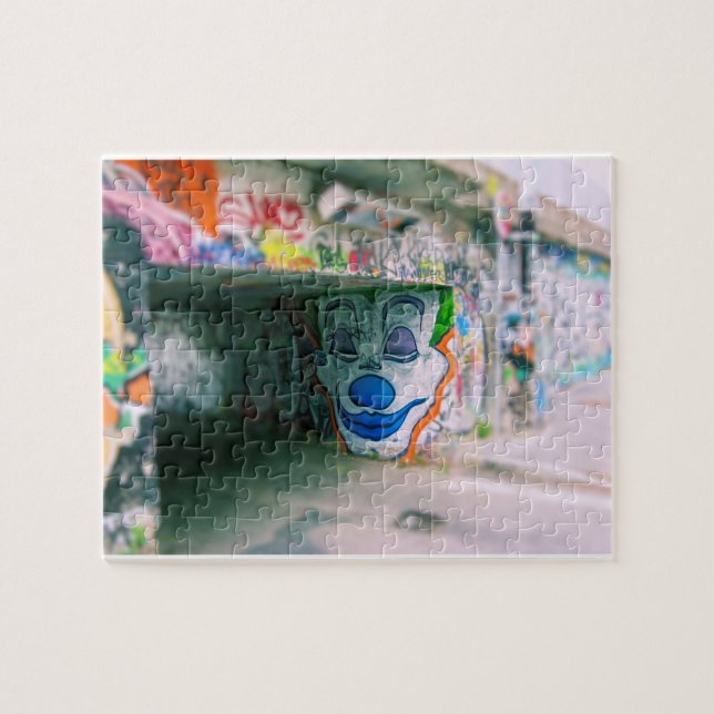 Puzzle Graffiti de bromista - Arte callejero - Milán -8x1 (Horizontal)