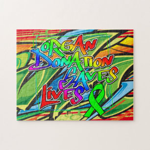 Puzzle Graffiti Style Organ Donation Awareness Jigsaw Puz