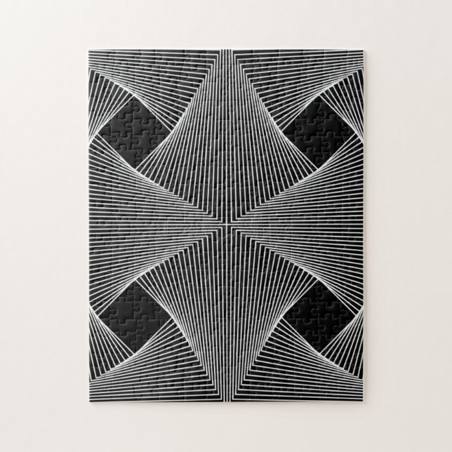 Puzzle Gráfica de ilusión óptica vectorial que sopla la m (Vertical)