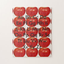 Gráfico alfabético de manzanas