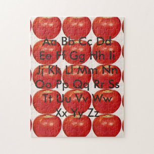 Puzzle Gráfico alfabético de manzanas