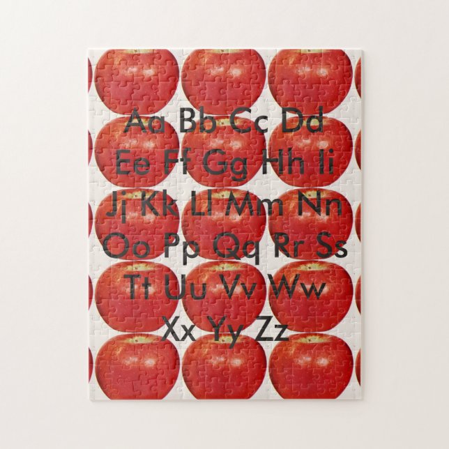 Puzzle Gráfico alfabético de manzanas (Vertical)