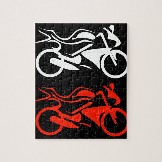 Puzzle Gráfico artístico de la moto (Vertical)