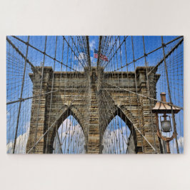 Puzzle Gráfico artístico, puente de Brooklyn, Nueva York,