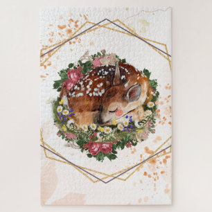 Puzzle Gráfico de animales marrones, Amanecer durmiente