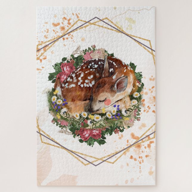 Puzzle Gráfico de animales marrones, Amanecer durmiente (Vertical)