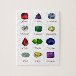 Puzzle Gráfico de Birthstone, gráfico de piedras preciosa