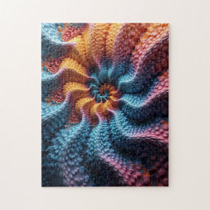 Puzzle Gráfico de movimiento en espiral infinita pastel