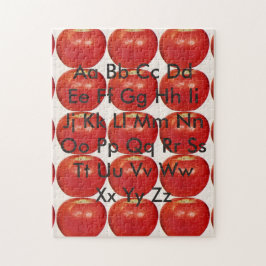 Puzzle Gráfico del alfabeto de manzanas