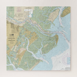 Puzzle Gráfico naumático del río Savannah y del Wassaw