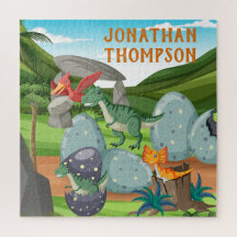 Gráfico profesional Monograma Jurásico verde azul