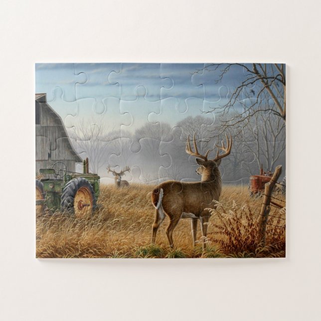 Puzzle Gran alce enfrentamiento en la granja (Horizontal)