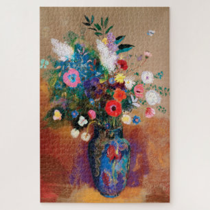 Puzzle Gran Bouquet en una bolsa azul de Odilon Redon
