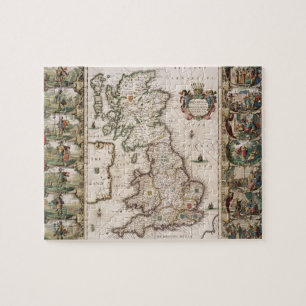 Puzzle Gran Bretaña como fue dividida en el Tyme del