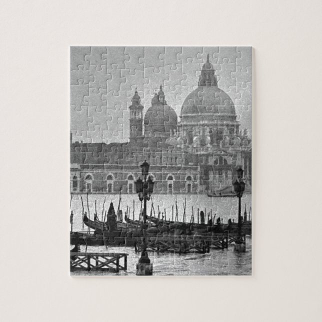 Puzzle Gran Canal Blanco Negro Venecia Italia Viajes (Vertical)