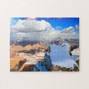 Puzzle Gran Cañón Colorado. Felicitaciones de Navidad