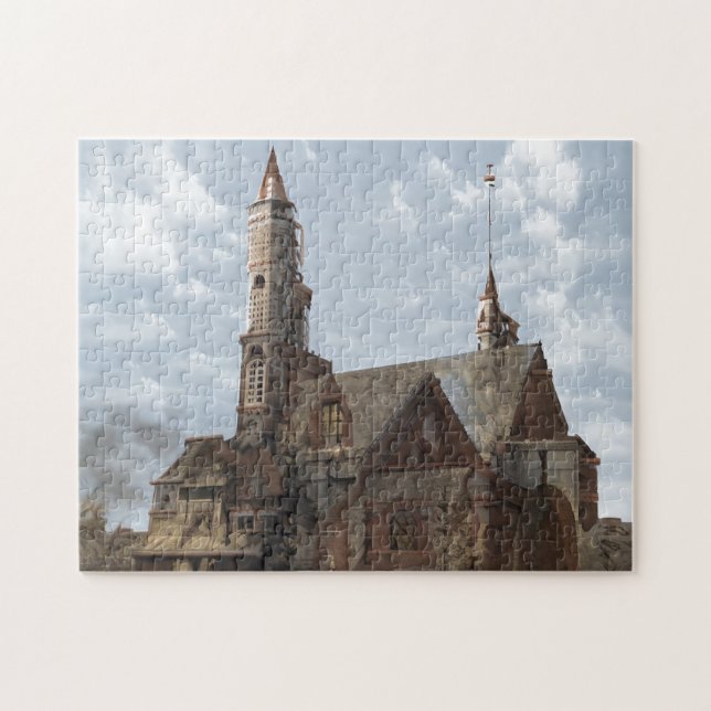 Puzzle Gran Castillo Nubes Blue Sky City Rural (Horizontal)