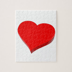 Puzzle Gran Corazón Rojo 3D