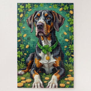 Puzzle Gran Danés Día de San Patricio Perro Afortunado