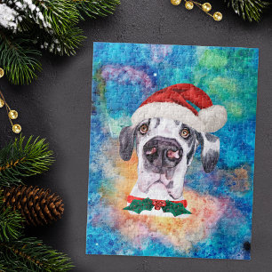 Puzzle Gran Danés raza perro Navidad
