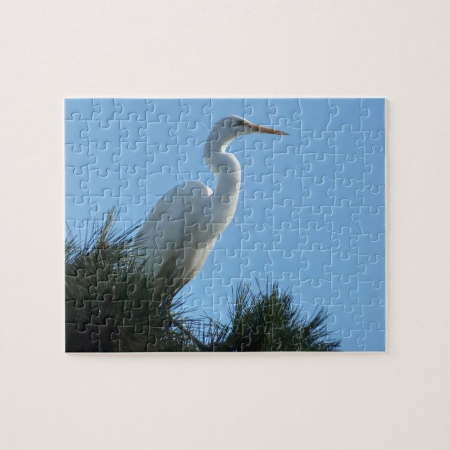 Puzzle Gran Egret en la soleada Florida (Horizontal)