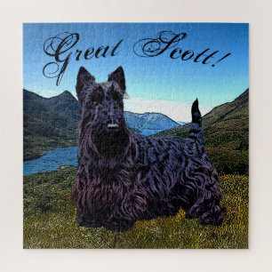 Puzzle "¡Gran Escocia!"Terrier Escocés/Escocia caricaturi