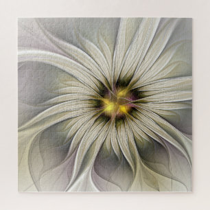 Puzzle Gran Flor de Marfil, Arte Fractal Moderno Abstract