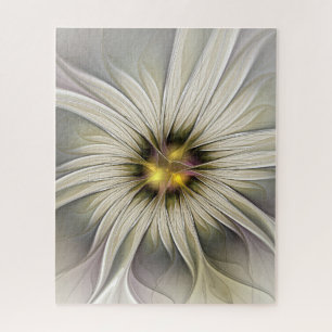 Puzzle Gran Flor de Marfil, Arte Fractal Moderno Abstract