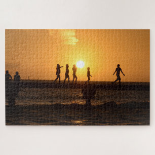 Puzzle Gran fotografía de niños en el muelle en Key West