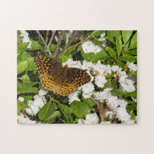 Puzzle Gran Fritillary Manchado en Laurel de Montaña
