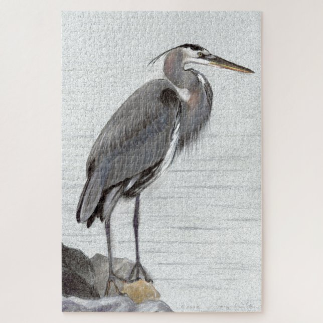 Puzzle Gran garza azul (Vertical)