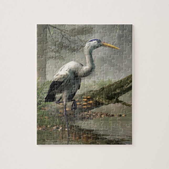 Puzzle Gran garza azul (Vertical)