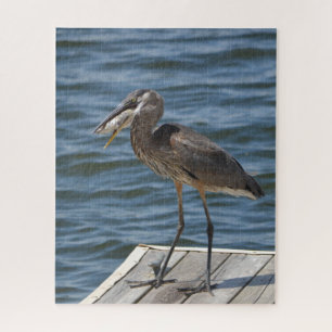 Puzzle Gran garza azul cerca de Ave Lover