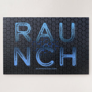 Puzzle Gran letra azul delgadoJoe de raunch metálico
