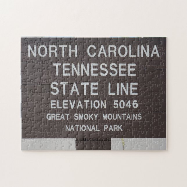 Puzzle Gran Montaña Smokey Carolina del Norte. (Horizontal)