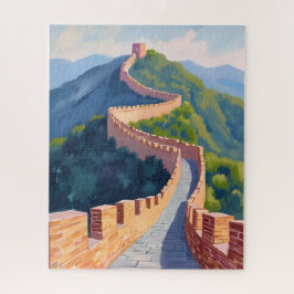Puzzle Gran Muralla de China Pintura Acuarela