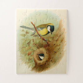 Puzzle Gran ojo - pájaro colorido, arte