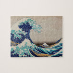 Puzzle Gran Ola de Hokusai en Kanagawa. Arte japonés vint<br><div class="desc">Katsushika Hokusai,  rompecabezas de "La Gran Ola de Kanagawa". Ilustracion japonés vintage.</div>