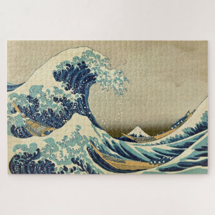 Puzzle Gran ola Kanagawa Ilustracion vintage japonés