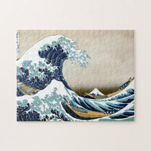 Puzzle Gran ola restaurada de Kanagawa por Hokusai
