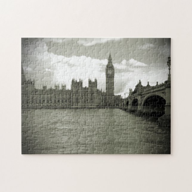 Puzzle Gran Parlamento Ben en blanco y negro 11x14 - 252  (Horizontal)